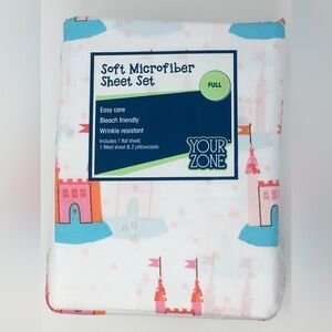 Your Zone Castle Print Microfiber Sheet Set
